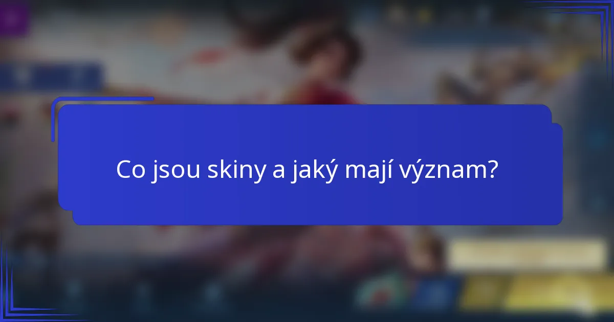 Co jsou skiny a jaký mají význam?
