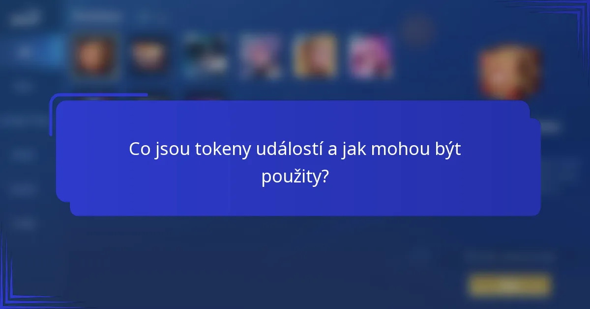 Co jsou tokeny událostí a jak mohou být použity?